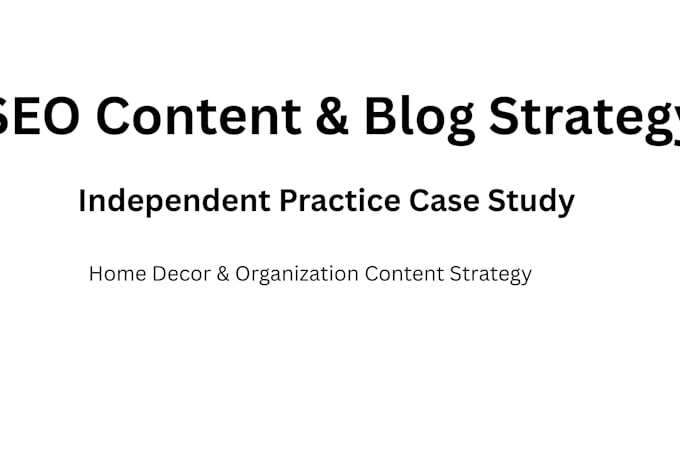 create an SEO content strategy and blog content plan